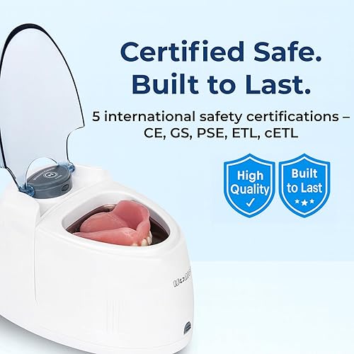 Miniatura 8 de iSonic Limpiador ultrasónico de dentadura/alineador/retenedor para todos los aparatos dentales y de la apnea del sueño (F3900)