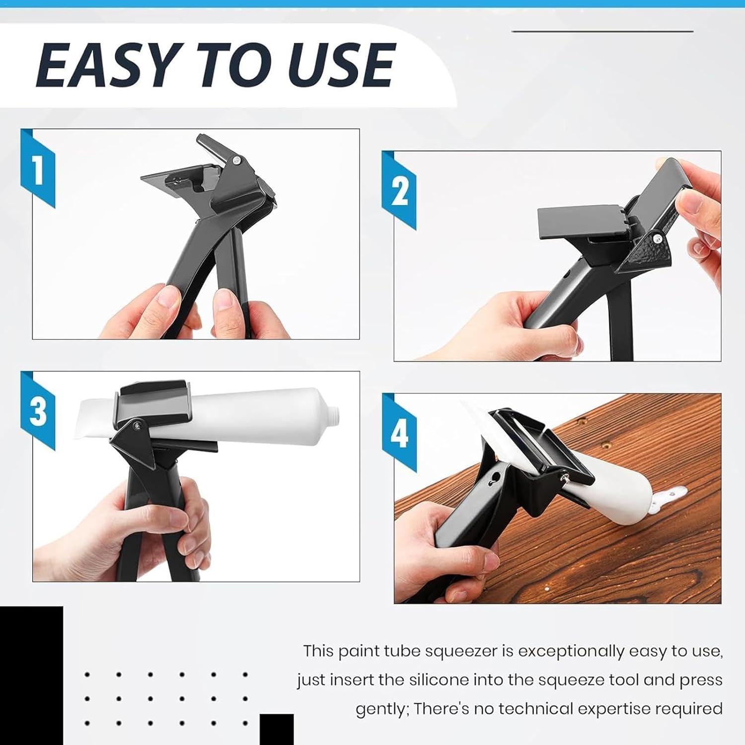 Metal Tube Squeezer - Heavy-Duty Tube Wringer Tool, Efficient Silicone Dispenser | Tube Press for Cosmetics, Paint, and Hair Dye, Tube Extrusion and Squeezer Press for Precise Dispensing.
