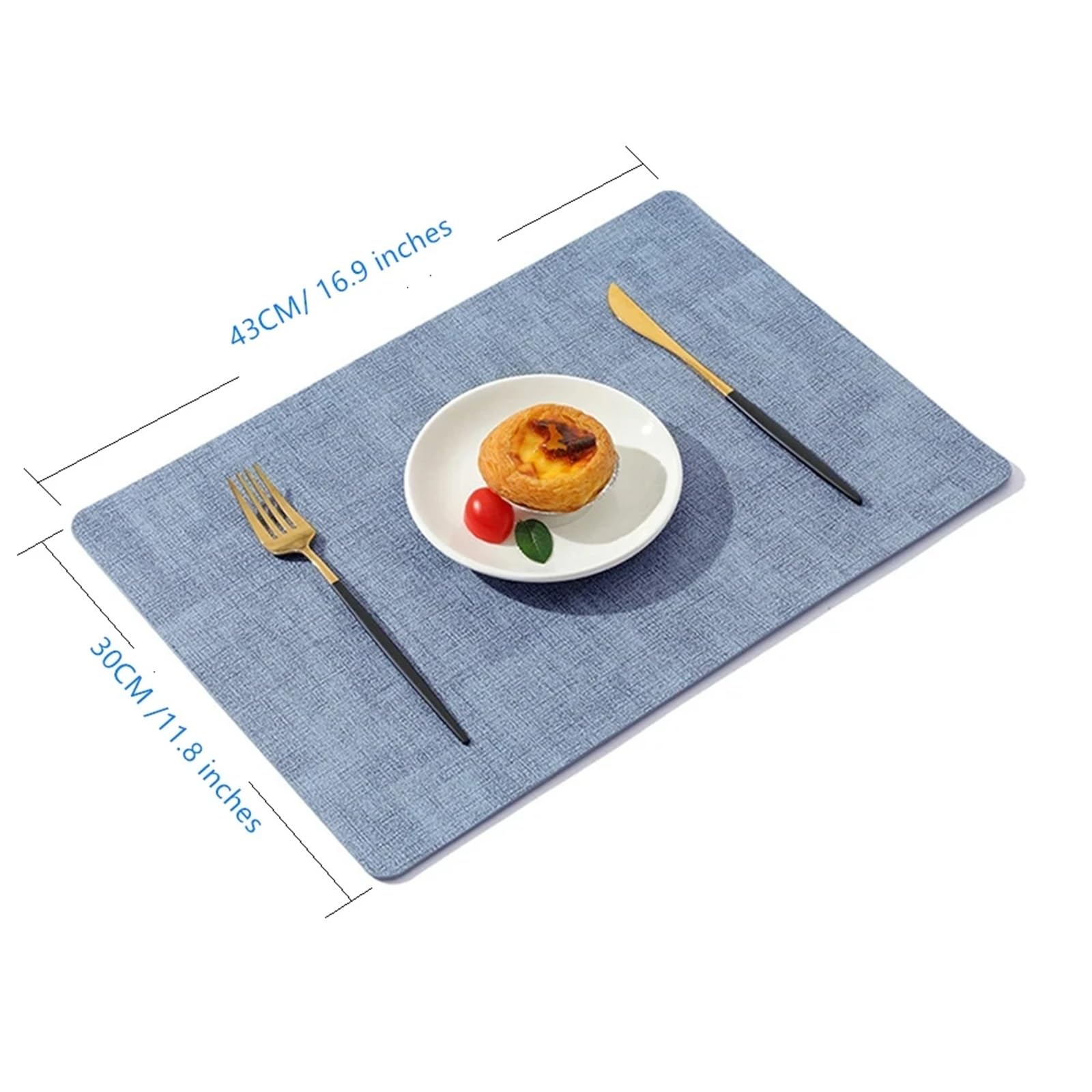 Napperon texturé en Toile PU, Tapis de Table à Manger 43x30cm pour Table