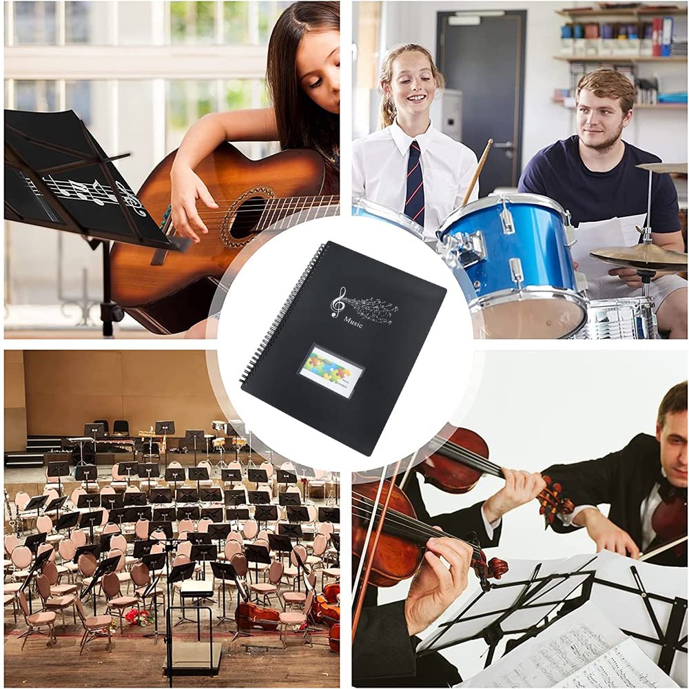 Carpeta De Música A4 Con 20 Bolsillos: Protege Tus Partituras, Resistente Al Agua Y Con Cierre De Espiral (Regalo Ideal)