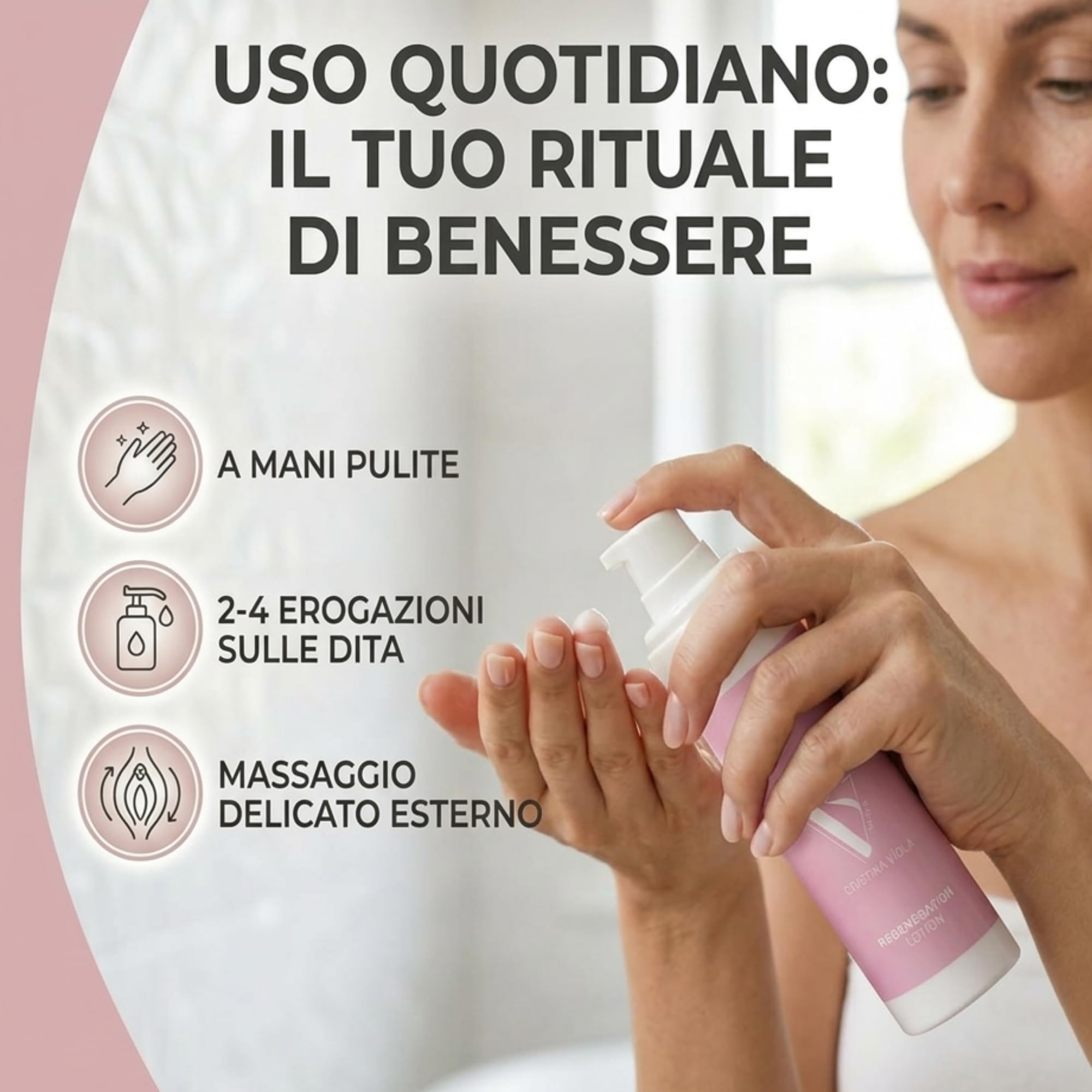 Regenerierende Intimlotion – pflegt, spendet Feuchtigkeit und schützt langanhaltend – optimal gegen trockene Vulva, Juckreiz und Ziehgefühl – Natur, Made in Italy – 50 ml