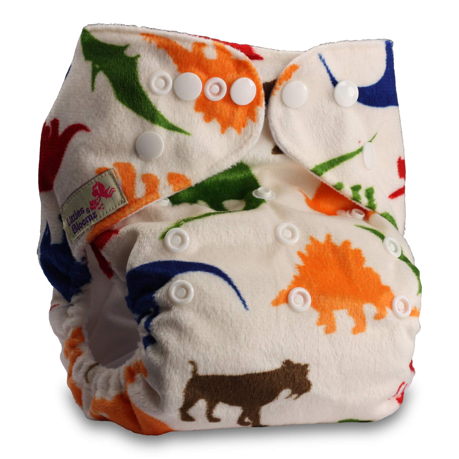 Littles & Bloomz, Reusable Pocket Cloth Nappy, Fastener: Popper, Set of 1, Pattern 55, Without Insert — image 1