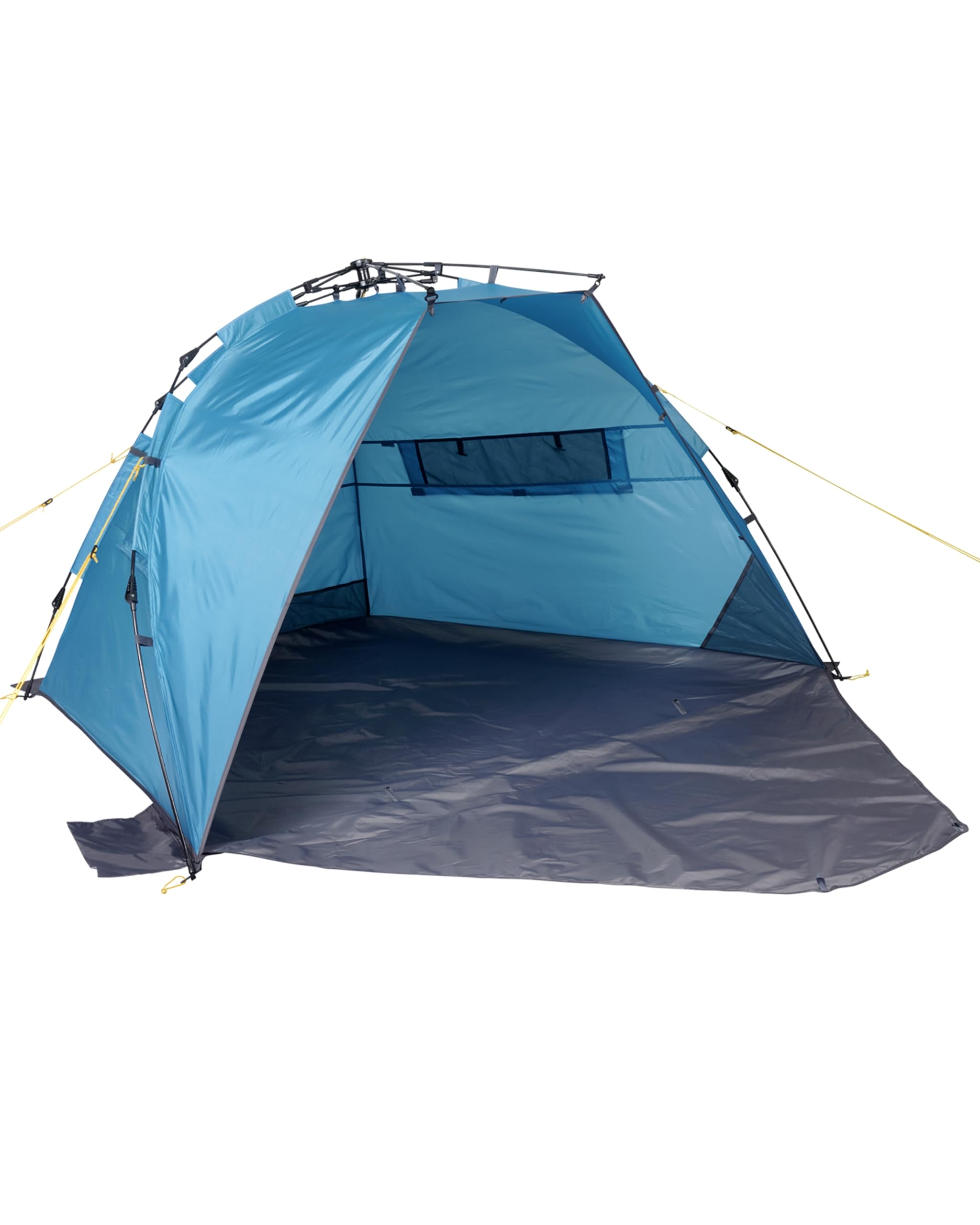 Uquip Strandmuschel Speedy Petrol I 150 x 115 x 200 cm I UPF 50+ Strandzelt zum Schutz vor Sonne, Wind & Regen I tragbares Beach Zelt mit Quick-Up System I ideal für Strand, Camping & Picknick