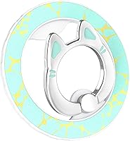 Vista 16 de Soporte magnético de anillo de teléfono para MagSafe, [rotación flexible de 360°], soporte de agarre magnético para anillo de dedo, apto para iPhone
