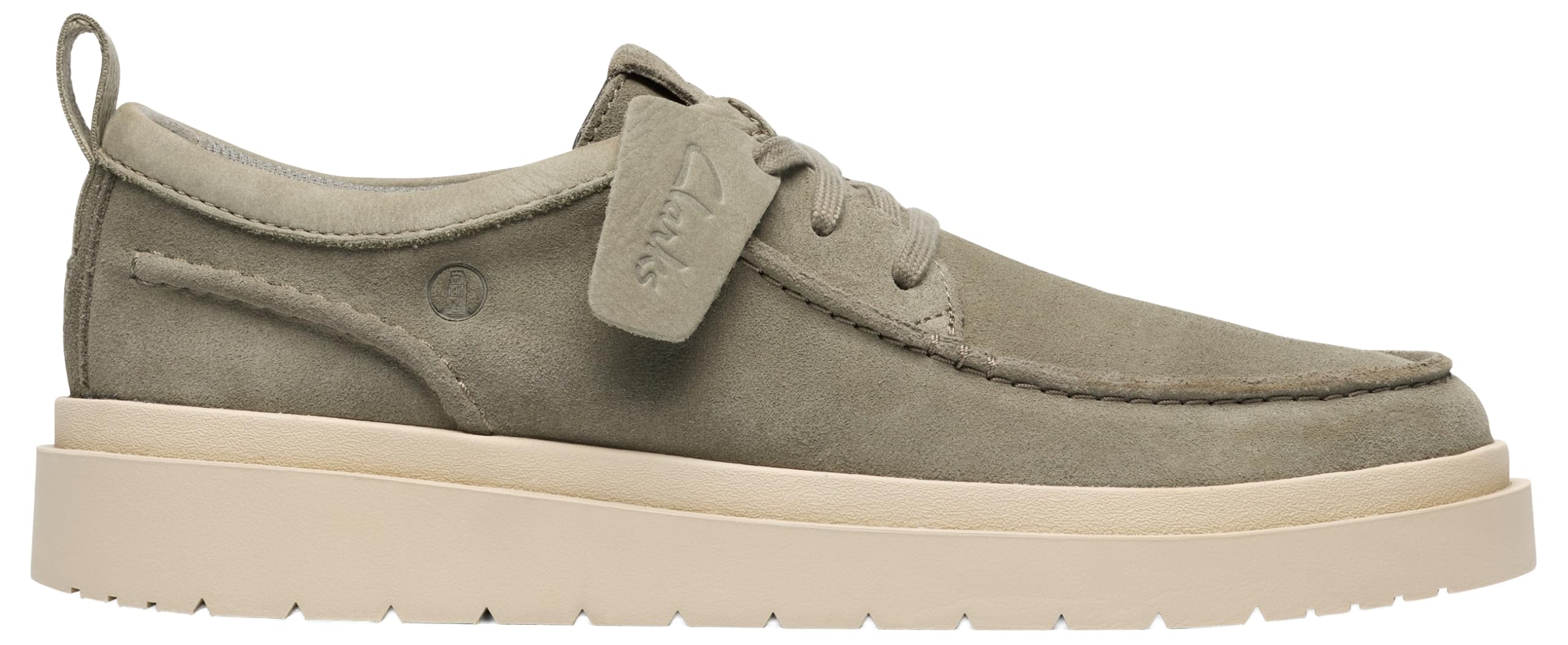 Clarks Polden Moc Mens Sage Suede, 6.5