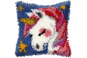 Ylkgogo Latch Hook Kits Unicorn Pillow Crafts