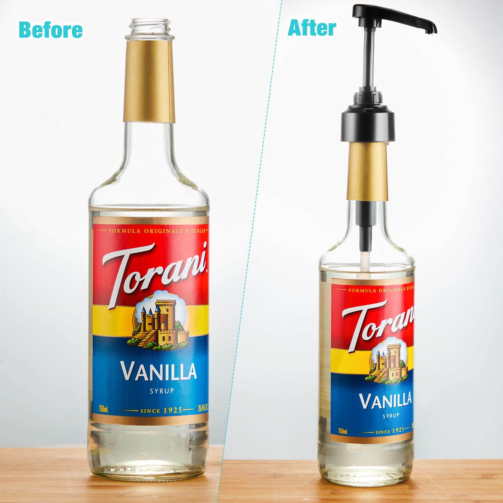 5 Pieces Black Syrup Pumps Universal Coffee Pump Replacement Syrup