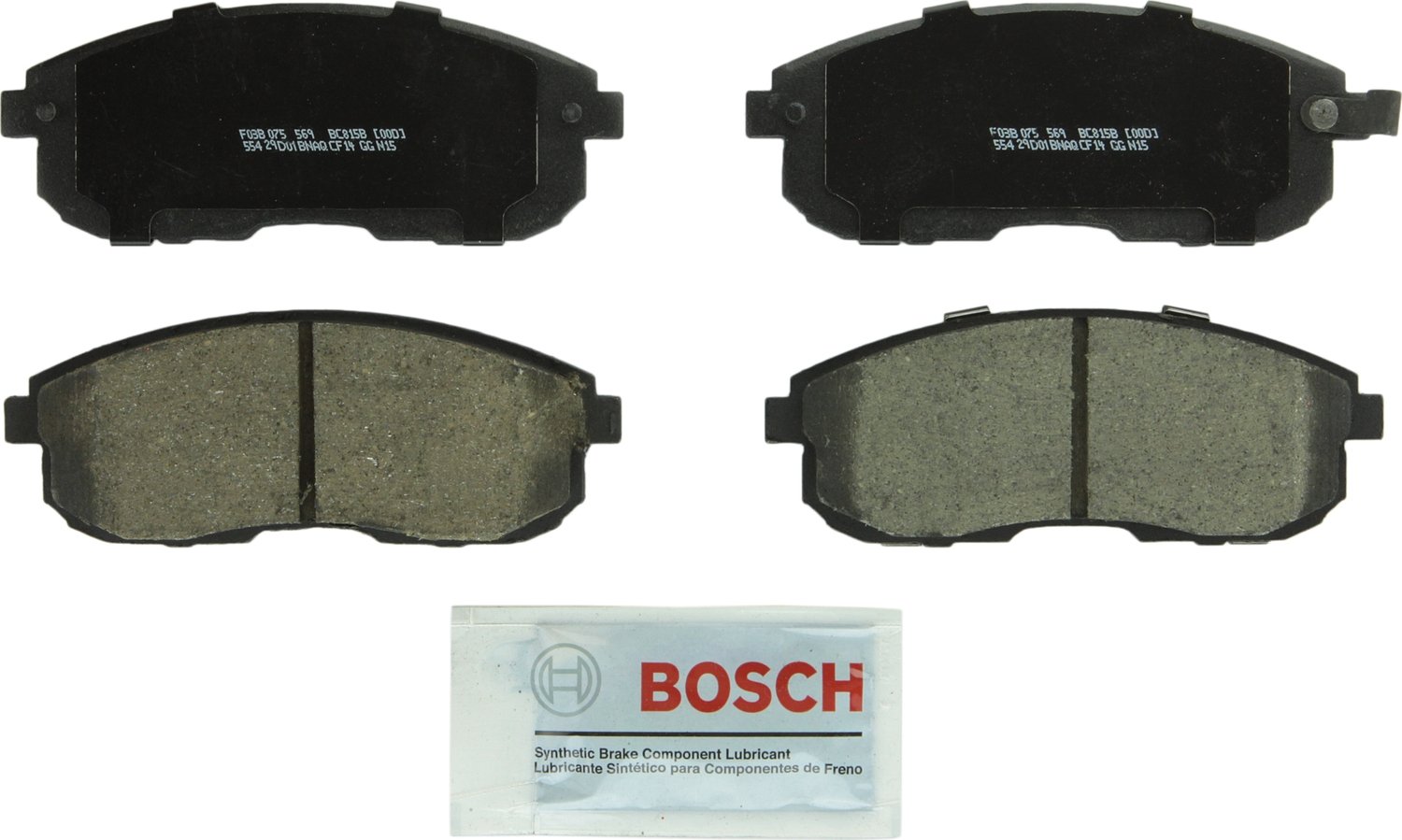 Bosch Automotive BP1078 QuietCast Premium Semi-Metallic Disc Brake Pad Set For: Subaru Forester, Legacy, Outback, B9 Tribeca, Tribeca, WRX, Front — view 165