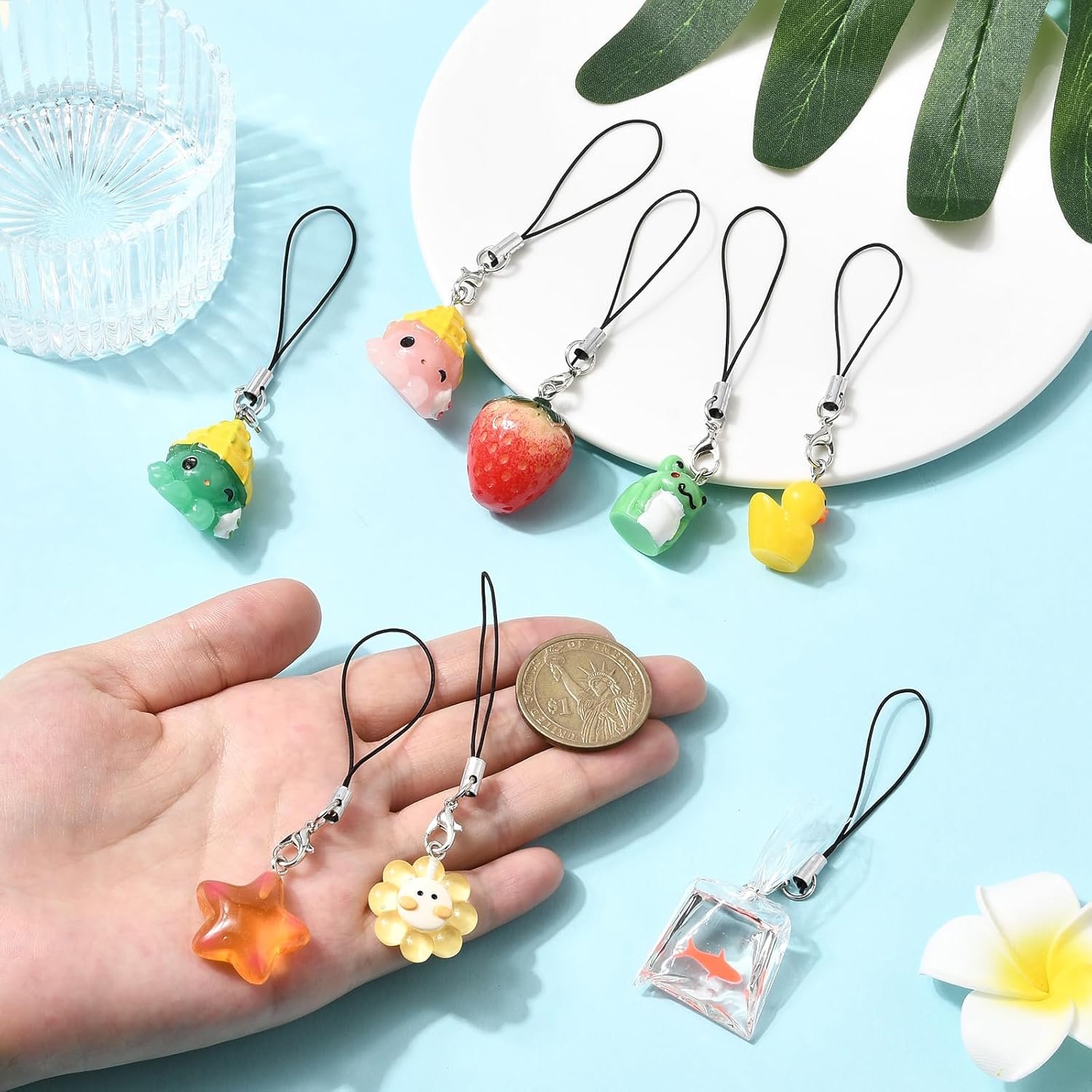 Phone Charms Y2K Resin Aesthetic Cell Phone Strap for Bag Camera Keychain Wallet Pendants Decor - Image 3