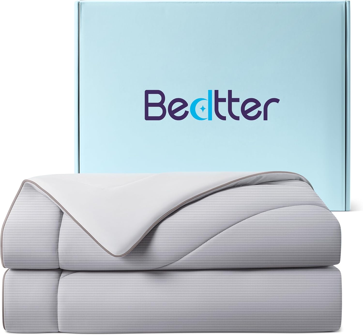 Cooling Comforter Twin/Twin XL, Blanket for Hot Sleepers, Upgraded All Season Bedding to Keep Cool for Night Sweats, Breathable Lightweight Cold Blanket, 68x90 Inches, Grey