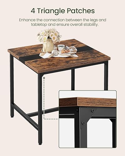 Miniatura 8 de Mesa de comedor cuadrada para cocina, mesa de comedor de 29.5 pulgadas, mesas de comedor pequeñas, escritorio de escritura, mesas de café, para