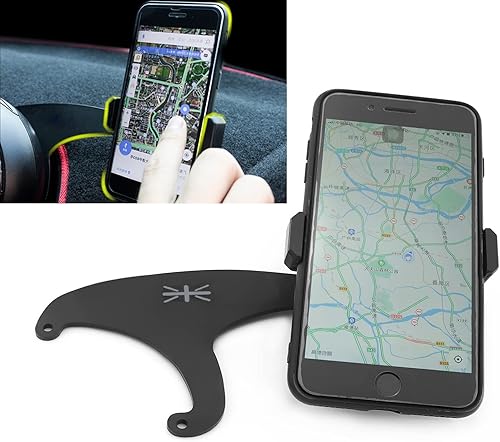 Miniatura 4 de Heinmo para Cooper F54 F55 F56 Smartphone Soporte de taza para teléfono celular con clip giratorio para cuna (para teléfono de 3.5 a 5.5 pulgadas)