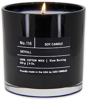 Lulu Candles | Skyfall | Smells Like Cedarwood & Musk | Luxury Scented Soy Jar Candle | Hand Poured in The USA | Highly Scented Long Lasting (9 Oz.)