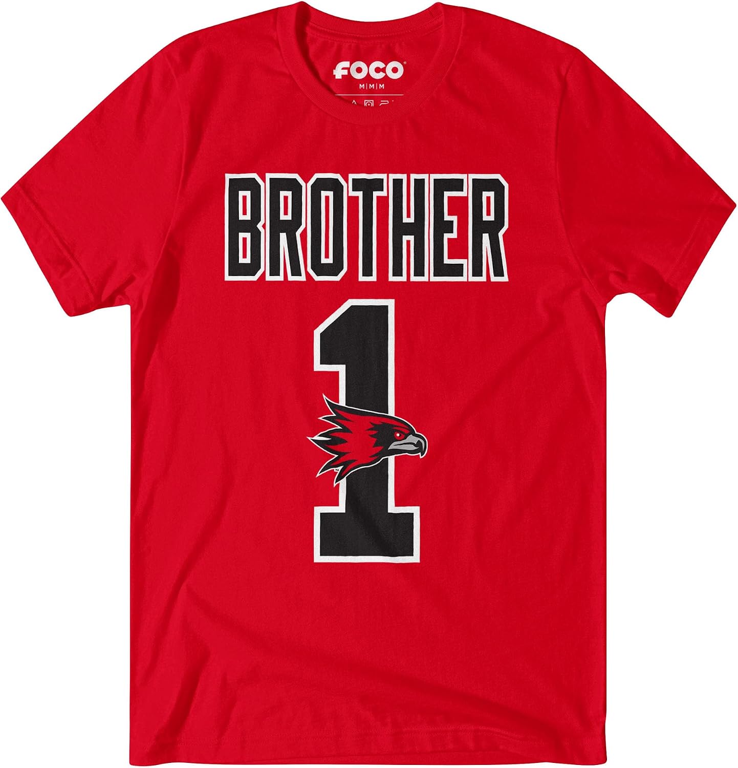 FOCO NCAA Mens NCAA College Team Logo Tee Shirt No. 1 Bro T-Shirt