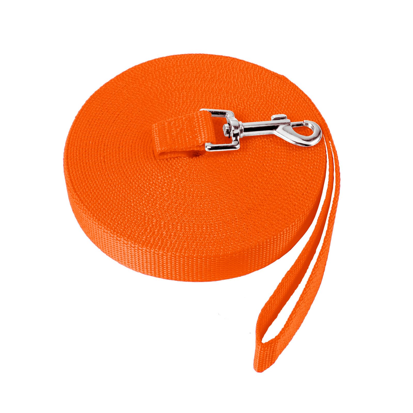NavoX Guinzaglio da addestramento per cani da 5 m, 10 m, 15 m, 20 m, 30 m, guinzaglio extra lungo in nylon resistente, gancio resistente per cani di taglia grande, media e piccola, arancione