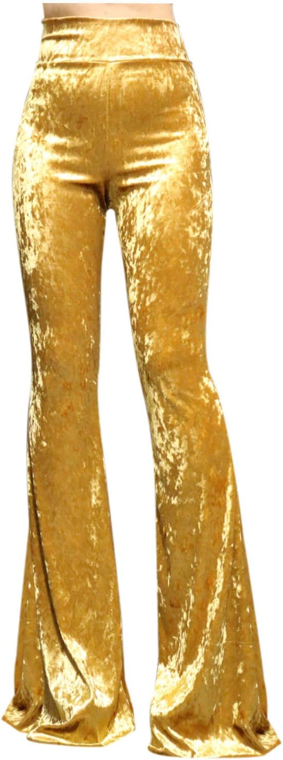 ShopMyTrend SMT Women's High Waist Wide Leg Long Palazzo Bell Bottom Yoga Pants