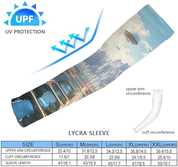 Cooling Arm Sleeves Art Gardening Sleeves Compression Sports Arm Sleeve Sun Protection Sleeves