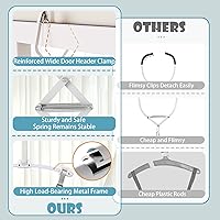 Vista 4 de Saltarín para bebé, Saltarín de puerta para bebé con correa ajustable, Saltarines y rebotadores portátiles para bebé, Fácil de ensamblar, Saltarín