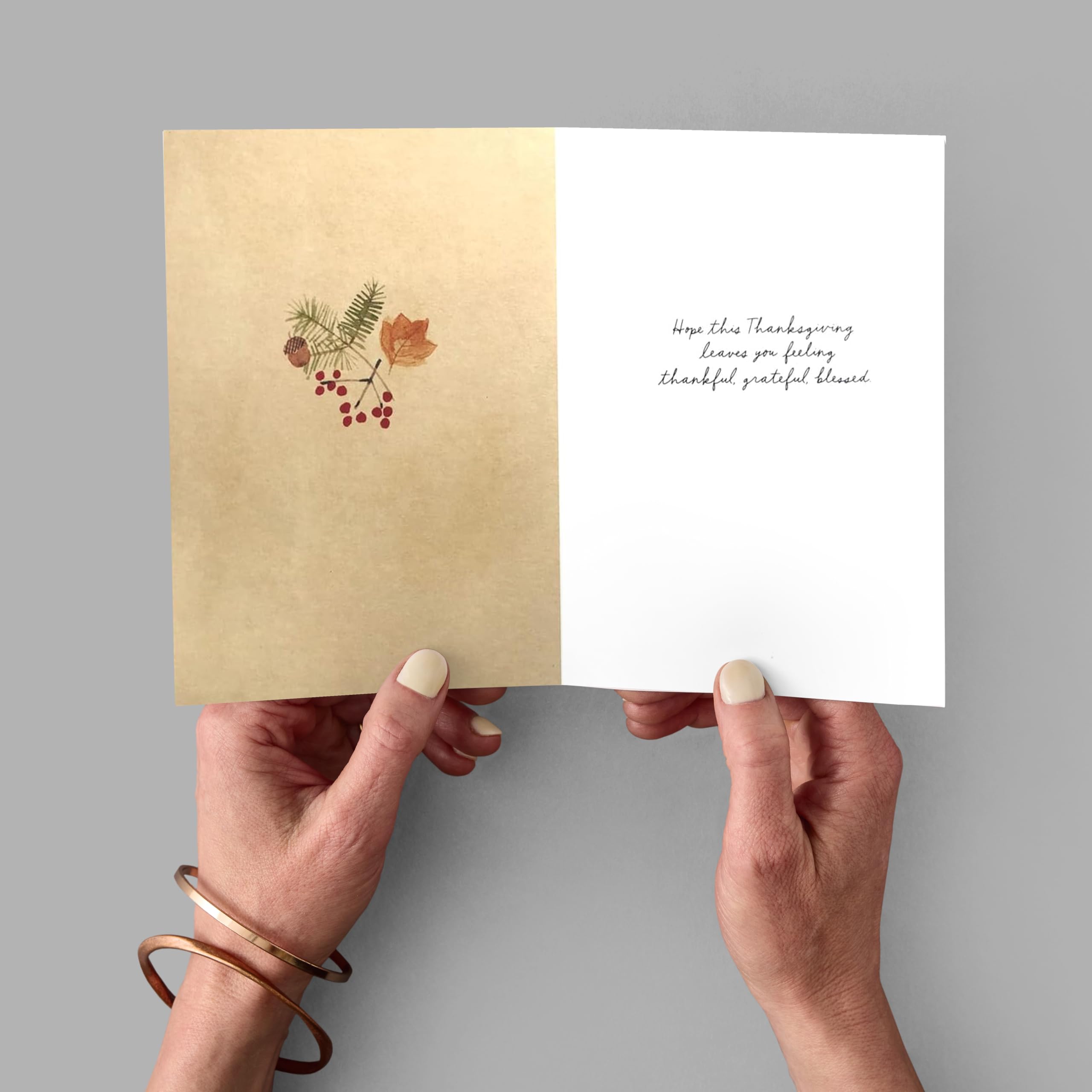 Hallmark Thanksgiving-Karten Set (25 Stück) – Motiv 'Dankbarer Kranz' Für Mitarbeiter, Vereine & Teams