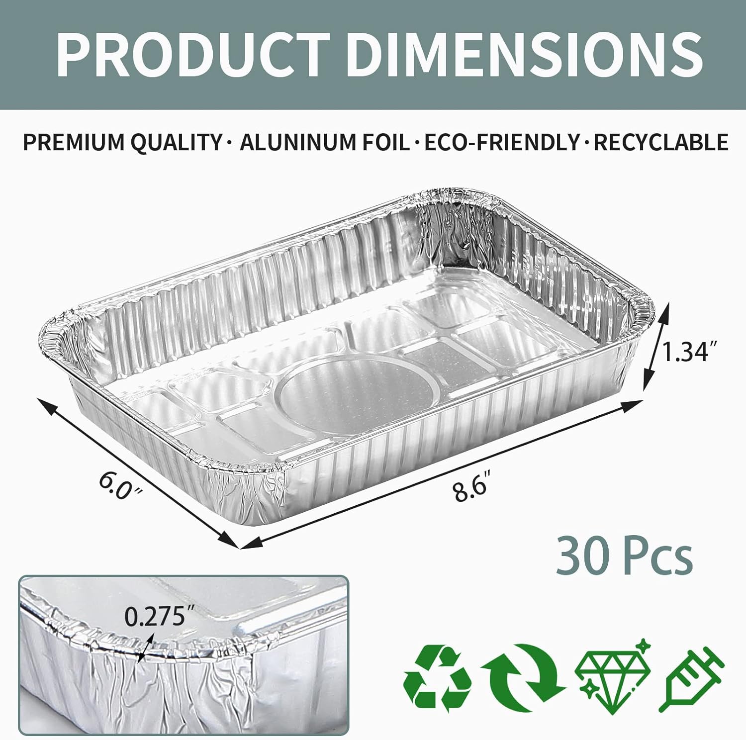 SuperMMarK 30 Pack Rear Aluminum Grease Tray, Heavy Duty Disposable Drip Pans, Grease Cup Liners Compatible for Weber Q/Pulse/Traveler Grill/Spirit Gas I&II/Genesis Gas/Genesis II 200&300 : Patio, Lawn & Garden