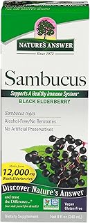 Nature's Answer Sambucus Dietary Supplement, Original For Daily Immune and Antioxidant Support | Alcohol-Free, Gluten-Free & Vegan 8oz