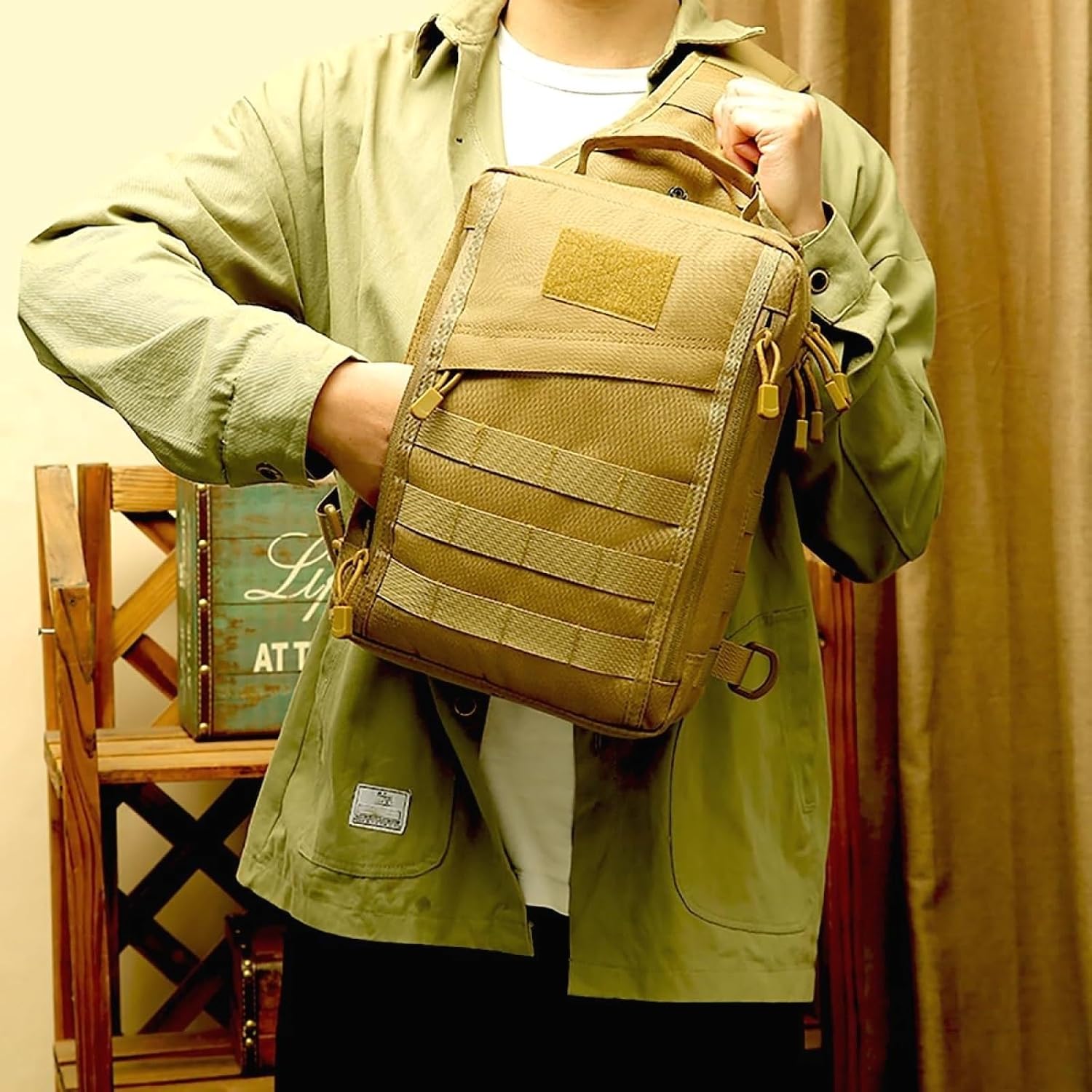 Tactical Sling Bag Military Molle Crossbody Shoulder Backpack image 2