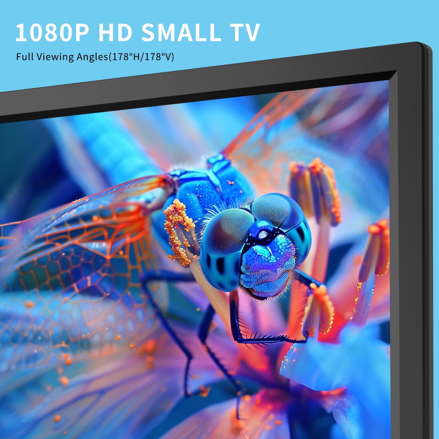 KCR Televisor Digital Portátil de 15,6 Pulgadas, DVB-T2, HDMI/VGA, USB, Alimentación 12V/220V, con Mando a Distancia