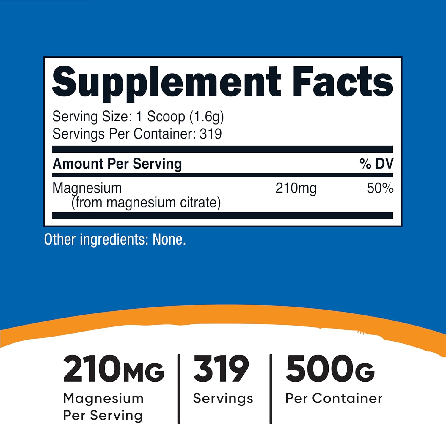 Nutricost Magnesium Citrate Powder (Unflavored, 500 Gram) (Pack of 2)