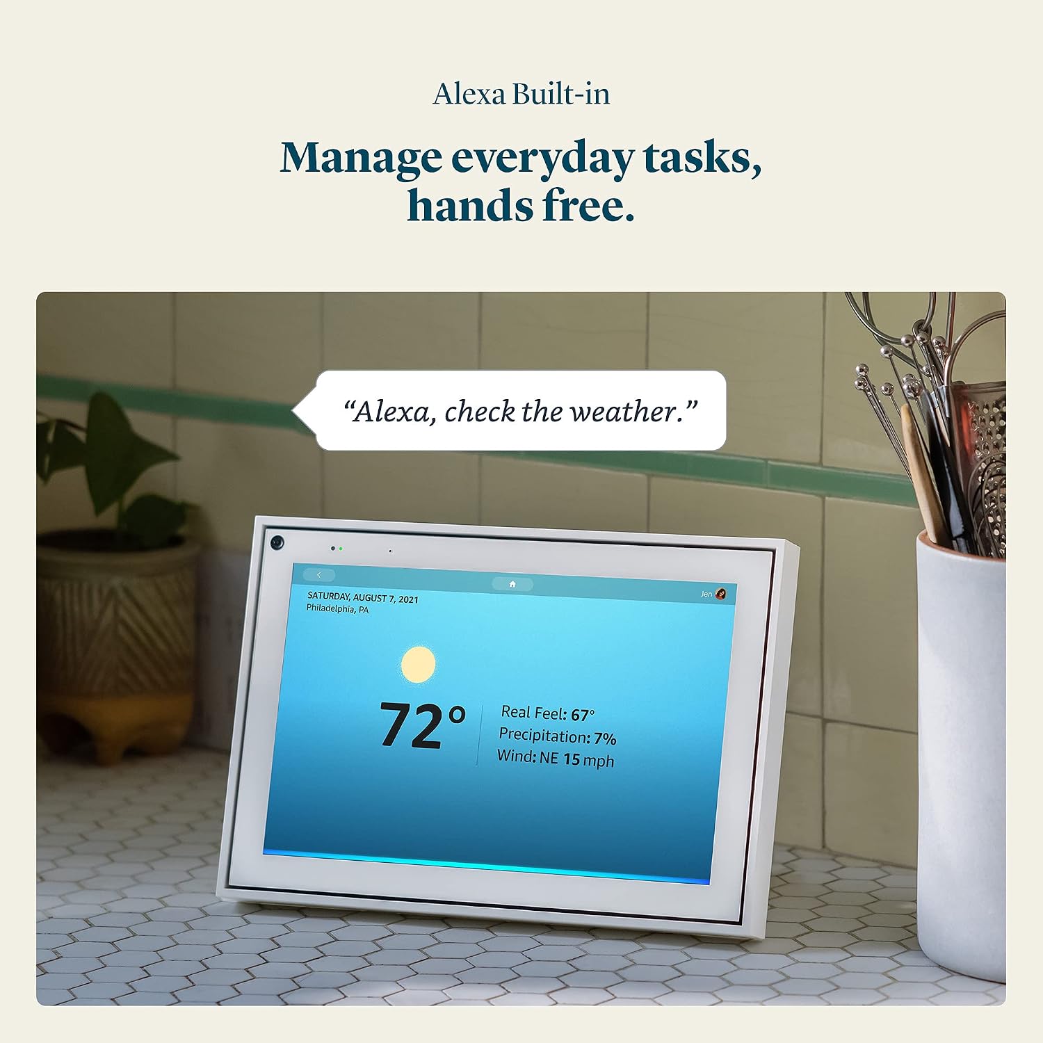 Super Cheap 🛒 Facebook Portal - Smart Video Calling 10” Touch Screen Display with Alexa – White