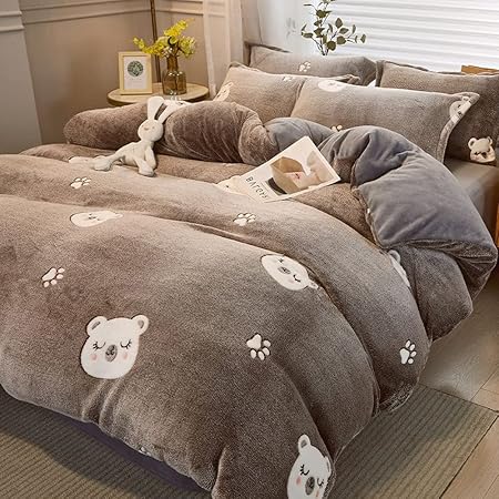 Amazon Lovehomecandy 寝具カバー フランネル ふわふわ もこもこ あったか 布団カバー ベッドカバー 寝具セット 枕カバー おしゃれ 北欧風 柔らかい 可愛い 防臭 防ダニ 洗える セミダブル シングル 150 0cm C 掛けふとんカバー オンライン通販