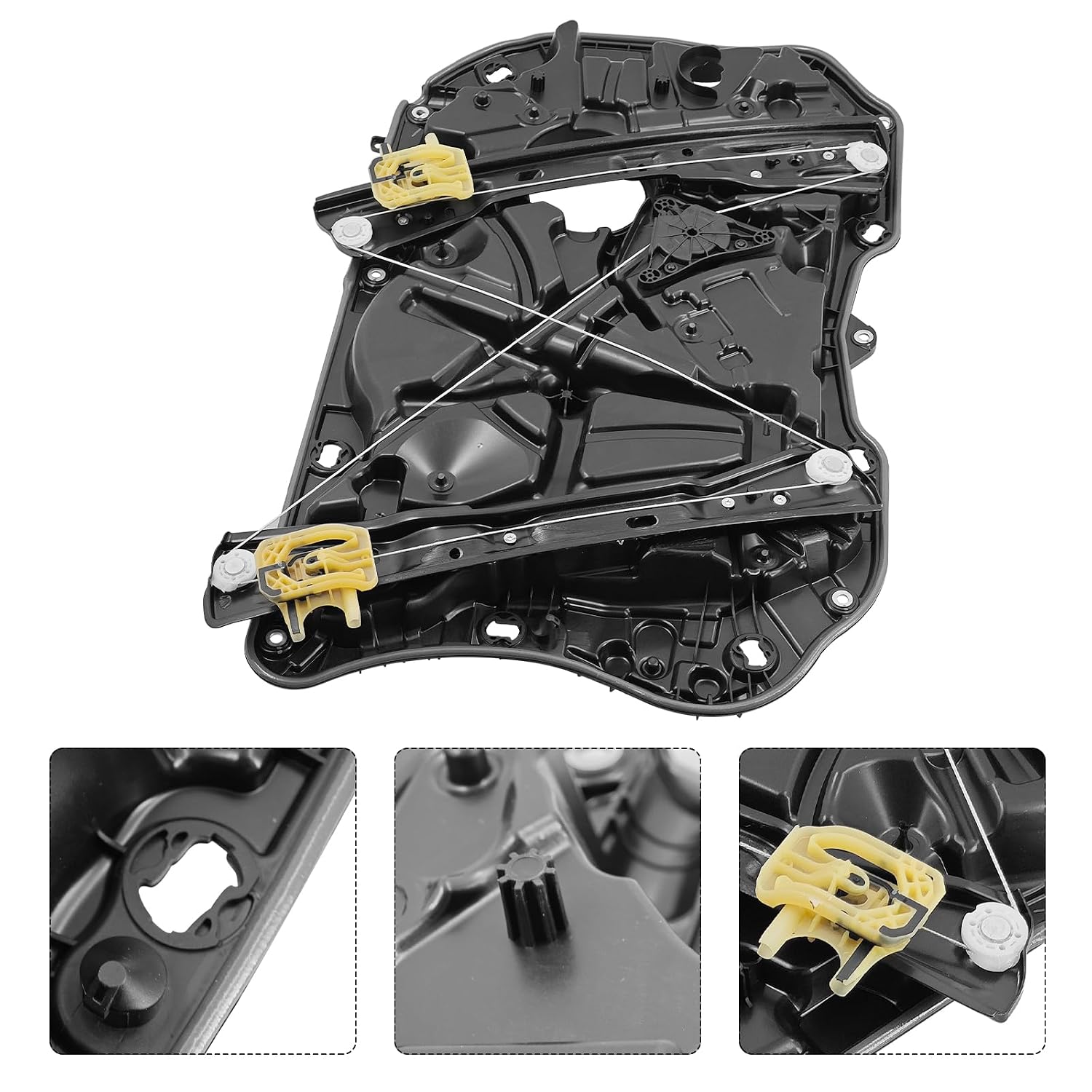 Front Window Regulator Assembly Without Motor Compatible with BMW 530i 530e 540i 540d xDrive M5 M550i xDrive 2017-2024 2.0L 3.0L 4.4L Power Window Actuator Right Passenger Side 51337487086