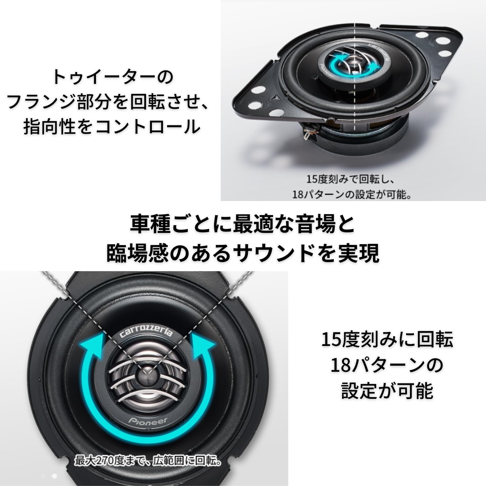 Amazon.co.jp: Pioneer スピーカー TS-H100-TY トヨタ専用 9cm 2ウェイ