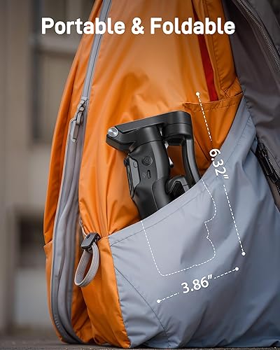 Miniatura 9 de hohem iSteady V3 - Estabilizador de cardán para iPhone, cardán de teléfono de 3 ejes, rastreador magnético de inteligencia artificial, varilla Negro