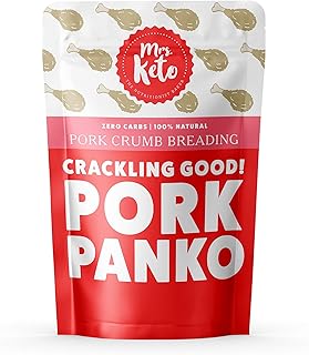 Pork Panko Breadcrumbs by Mrs. Keto – 0g Carb Pork Crackling Crumbs | High Protein, Gluten Free | Pork Crunch Coating for Fried Chicken | 250g
