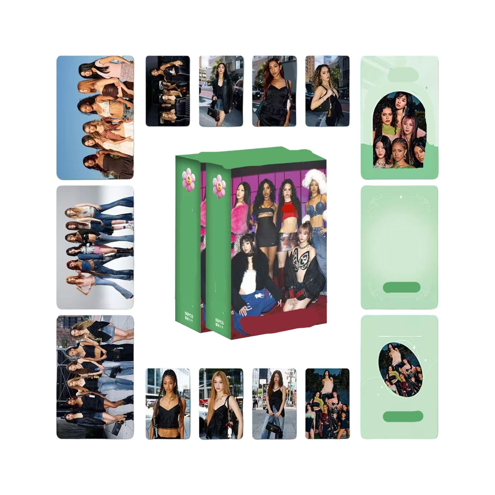 55PCS Katseye Photocards Album Beautiful Chaos Photocards Idol Album Pinky up Katseye Merch Photo Cards Swts Team Merchandise Photocards Gift for Fans A04