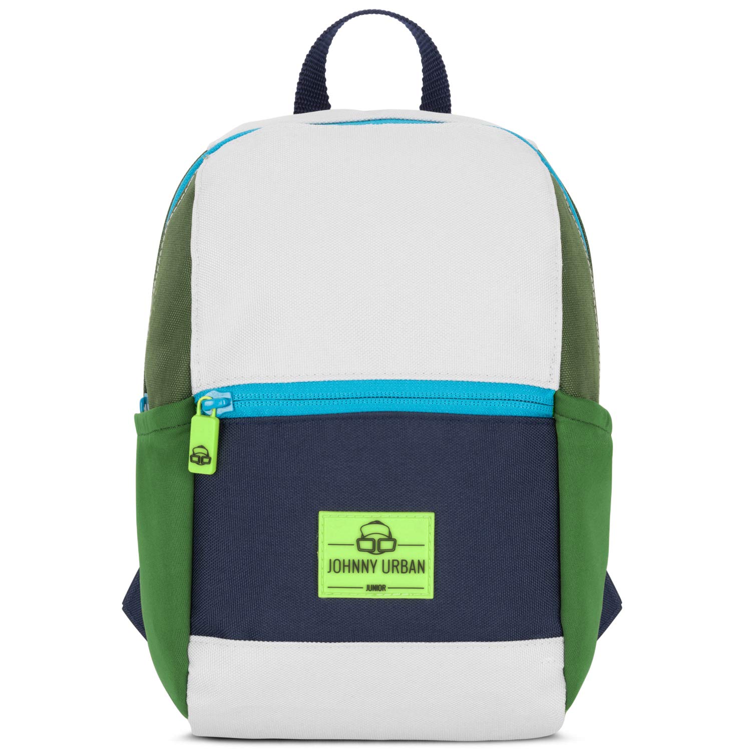 Johnny Urban Rucksack Kinder Jungen & Mädchen Blau Grün - Junior Leo - Kinderrucksack aus recyceltem Material - Für 1 bis 3 Jährige - 4L - Wasserabweisend