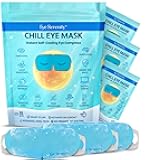 CHILL Self-Cooling Eye Mask for Puffy Under-Eyes, Dark Circles, Hyaluronic Acid Long-Lasting Disposable Cooling Eye Compress, Valentine's Day Gifts for Her, Spa and Self-Care Gifts for Women and Men