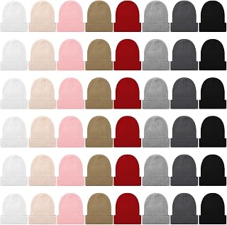 Winter Beanie Hats Bulk for Men Women Beanie Cap for Donation Cozy Knitted Cuffed Skull Cap Gift Soft Ski Hat