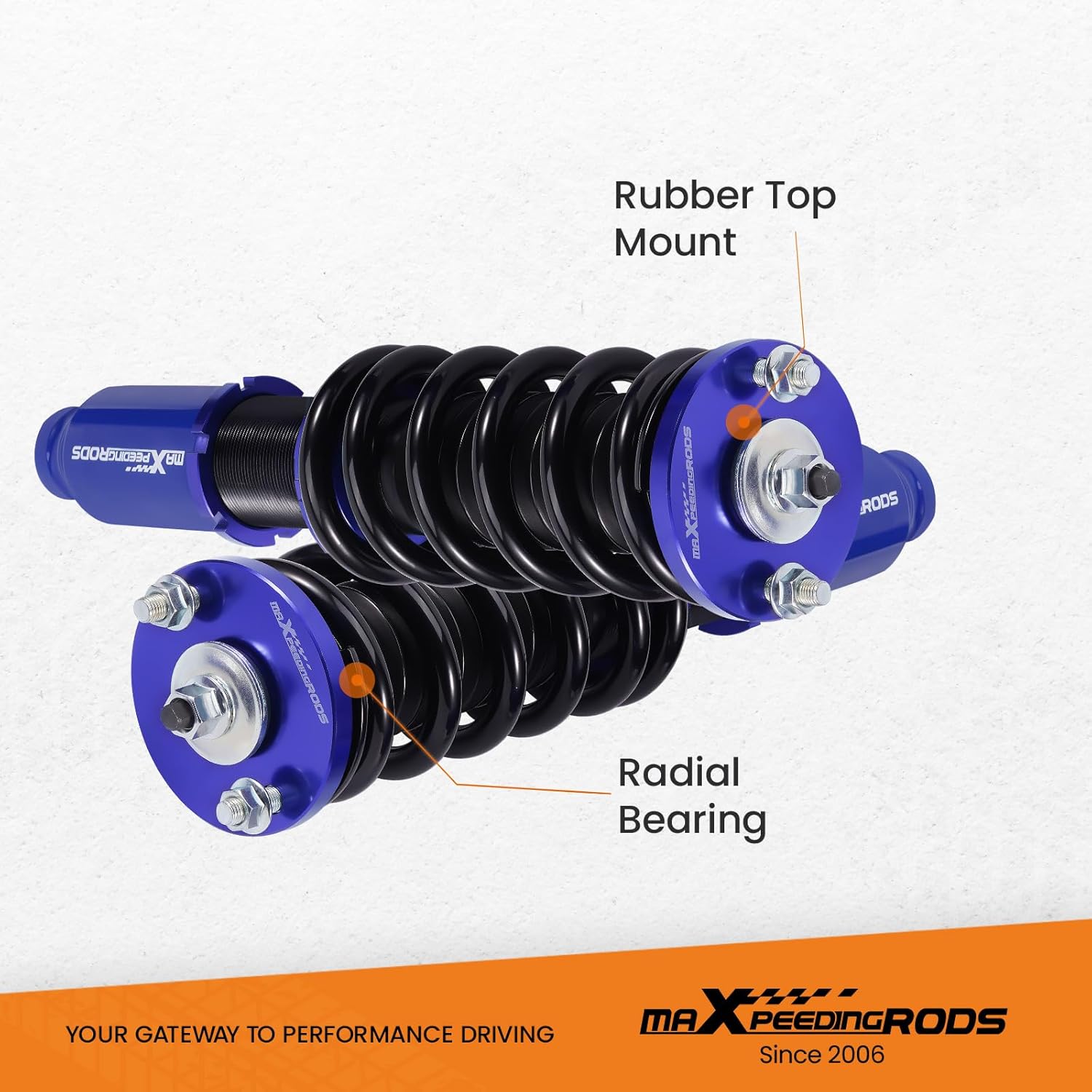 maXpeedingrods Coilovers for Honda CR-V 1996-2001 RD1 RD2 RD3, Height Adjustable Coilovers Suspension Kit, Preset Damping Lowering Kit Blue
