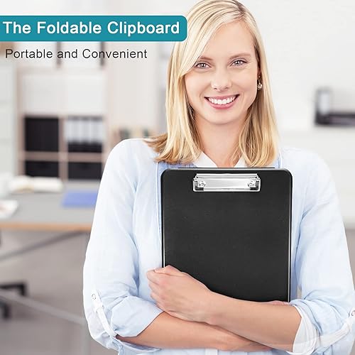 Miniatura 6 de Portapapeles con almacenamiento de plástico, portapapeles de enfermería, portapapeles de almacenamiento, portapapeles plegable con compartimento de