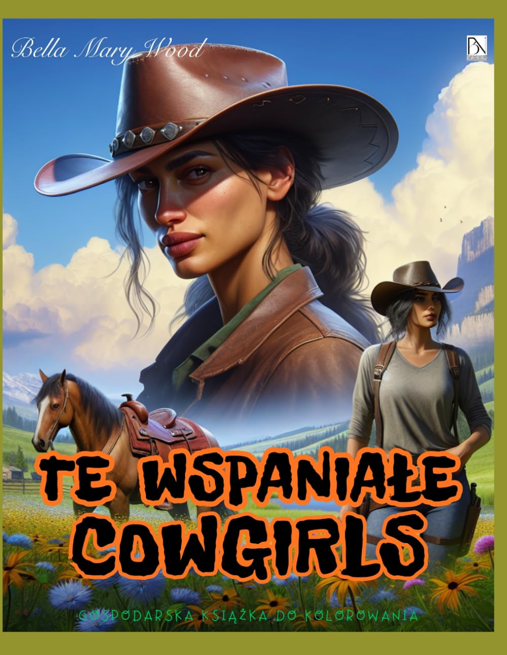 Te wspaniałe COWGIRLS Gospodarska książka do kolorowania: książka rolnika