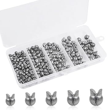Fishing Weights Split Shot Fishing Weights Round Removable Split Shot Sinkers Clip On Egg Weight Fishing Line Weight Fly Fishing Freshwater Fishing Weights Sinkers Assortment