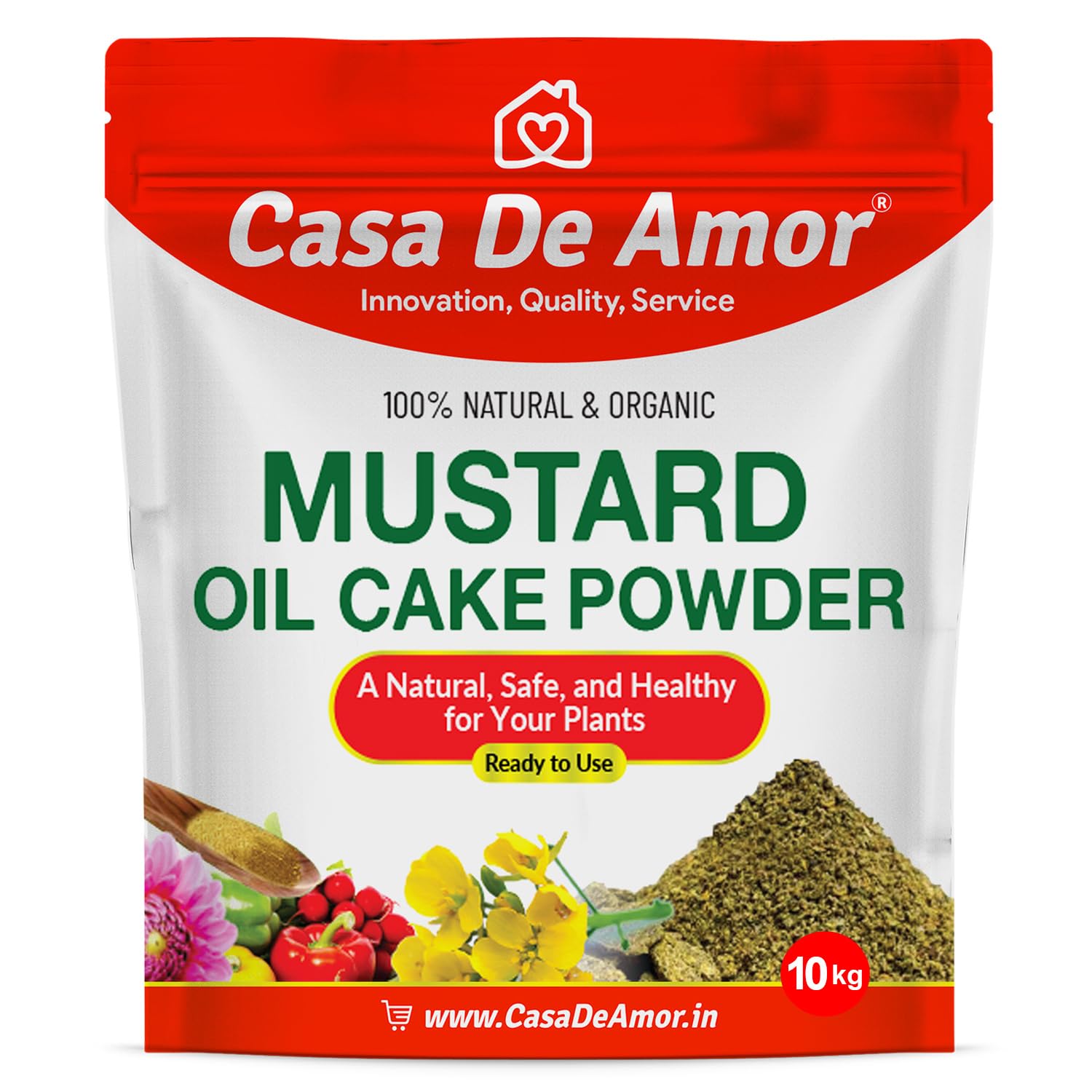 Casa De Amor Mustard Oil Cake Powder Natural Essential Plant Food for Growth and Healthy plants and Roots (10 KG) (B07N6BL7YP) Amazon Price History, Amazon Price Tracker