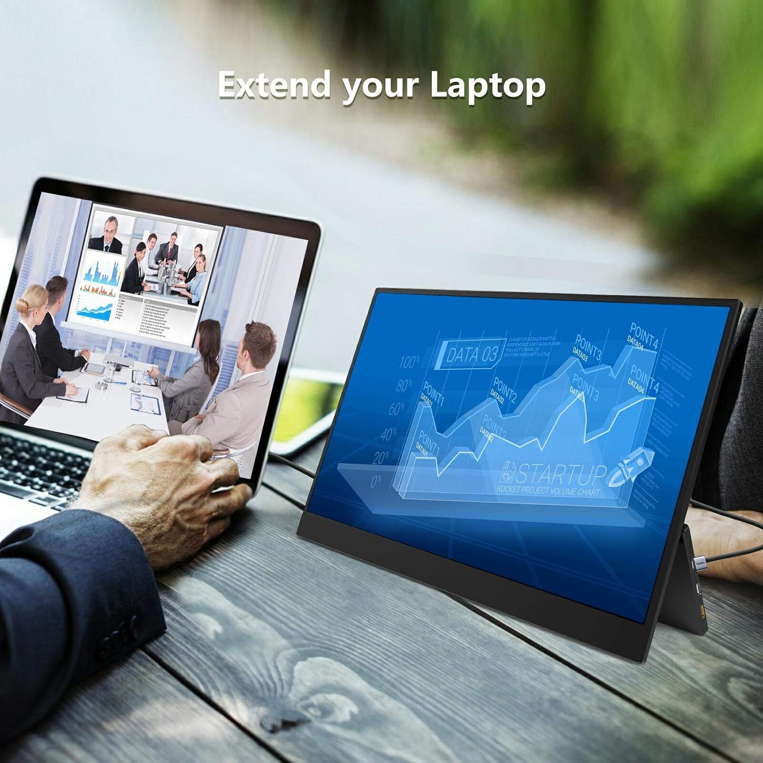 Uр Tо 40% оƒƒ Portable Monitor, 15.6 inch Double Type C Portable Monitor HDMI for Laptop, Portable Screen Travel Monitor Plug & Play (15.6 Regular Portable Monitor)