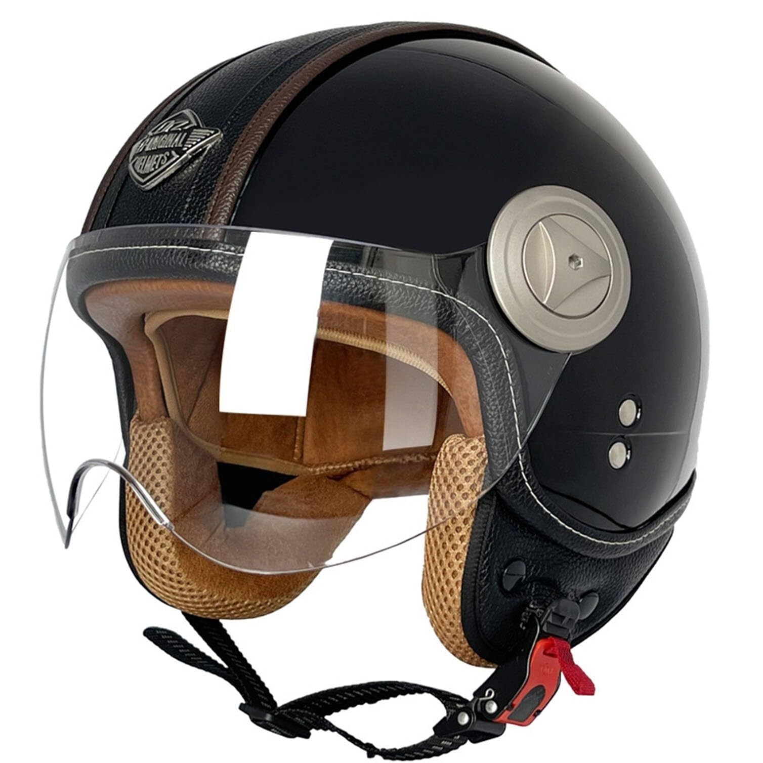 Casque de moto tout-terrain XL demi-casque aérodynamique pour scooter route
