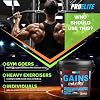 Weight Gainer High Protein Powder Shakes 4KG Vegetarian Serious Mass, Gainz Heavyweight, Weight Gain with Added Creatine, Glutamine and BCAA Powder Made in UK by PROELITE (4KG, Strawberry)