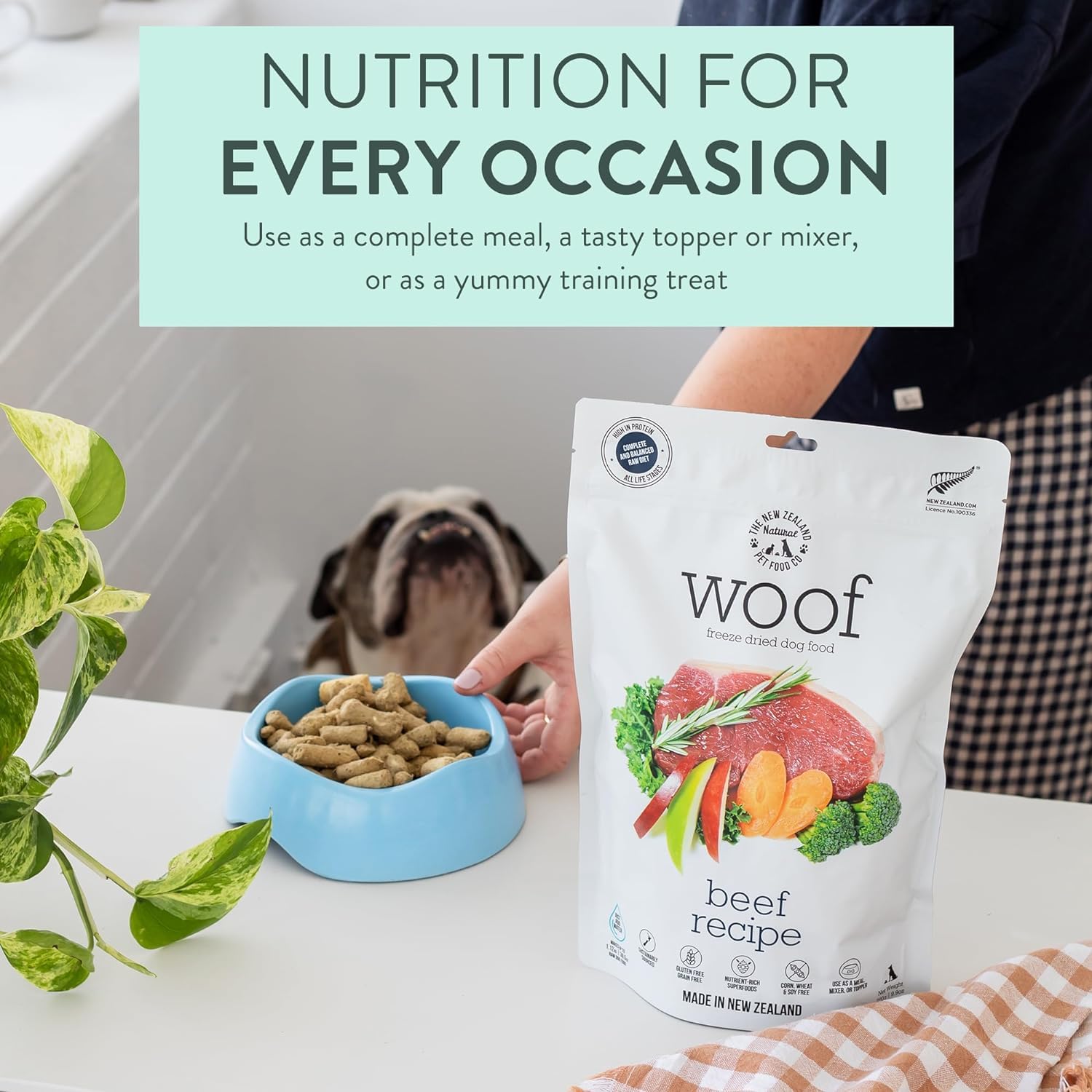 Amazon.co.jp: WOOF ワフ 犬用 ビーフ 280g×2袋セット フリーズドライ