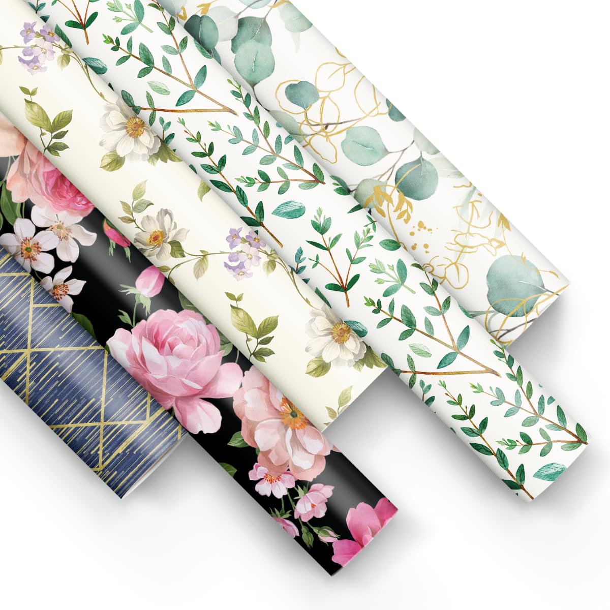 Emballage Cadeau élégant PAW : papier de qualité supérieure aux motifs de fleurs