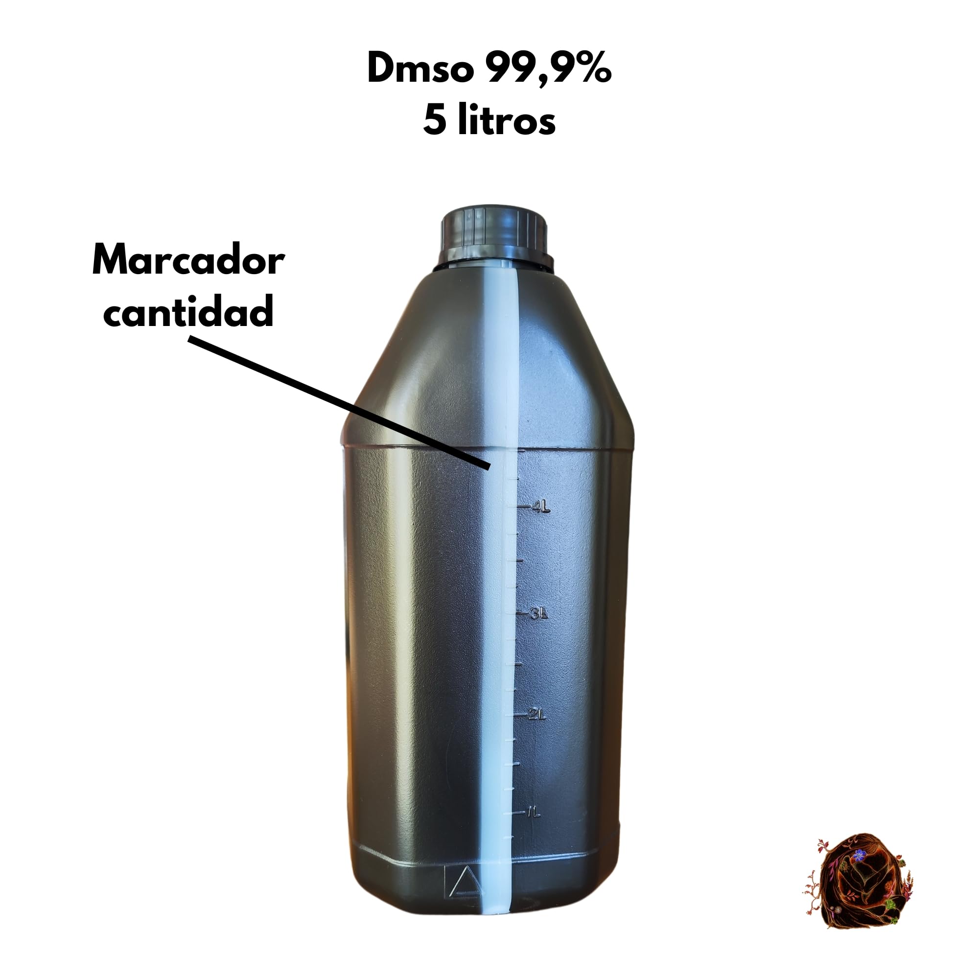 Gaiavitae® DMSO 99,9 % - 5 Litres - (diméthylsulfoxyde) - Conditionné Dans Une Bouteille Plastique HDPE Noire - Diméthylsulfoxyde Ph EUR - Sans Additifs