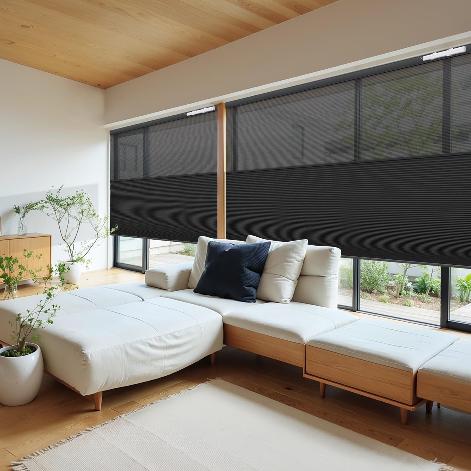 Amazon｜Adliy 電動ツインハニカムシェード 電動ツインハニカム